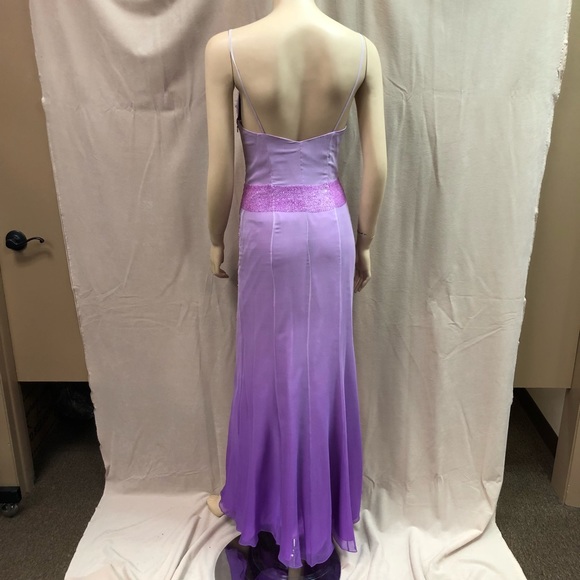 Vintage Lavender Ombre Elegant Beaded Gown - Picture 5 of 8